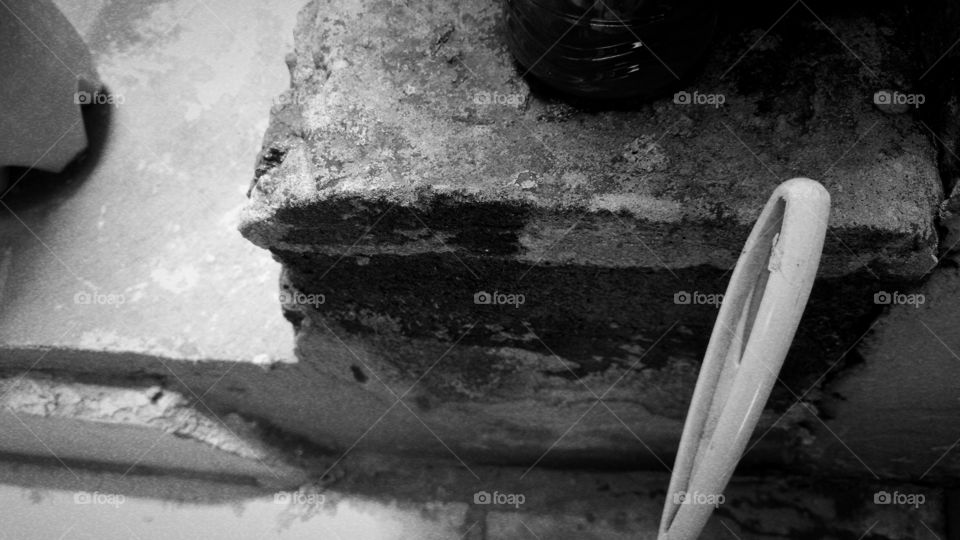 imagem chão concreto alvenaria preto e branco