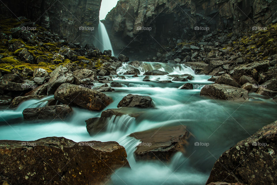 Beautiful waterfall in Iceland 