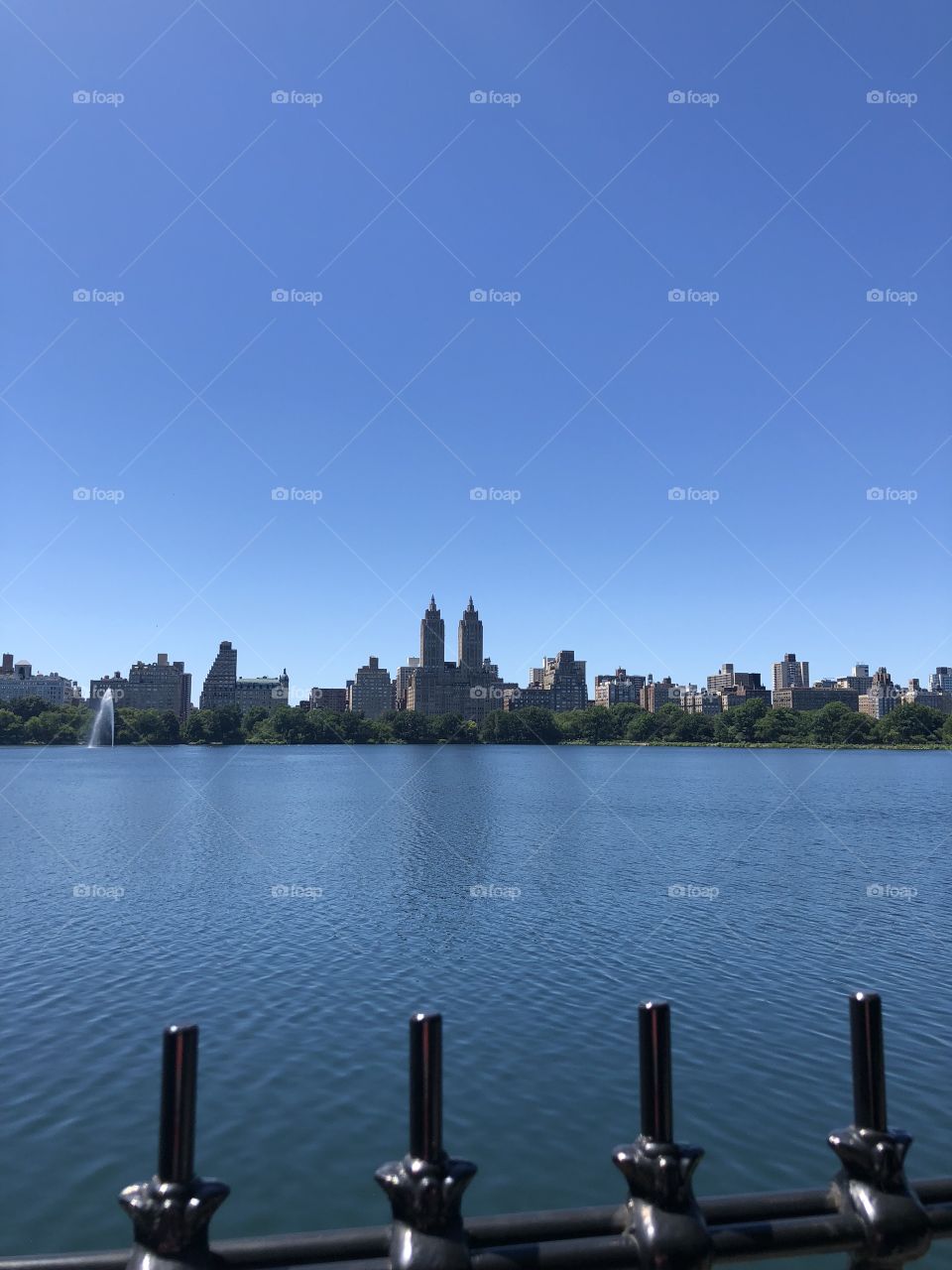 Central Park Skyline across the lake