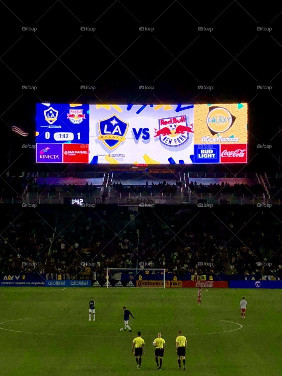 Los Angeles Galaxy vs New York Red Bulls at StubHub Center. Carson, CA