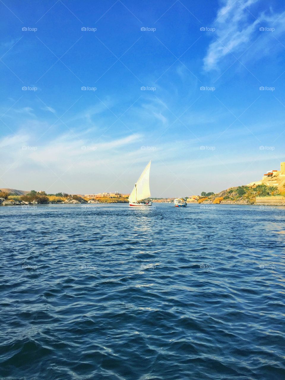 Nile River in Aswan, Egypt 