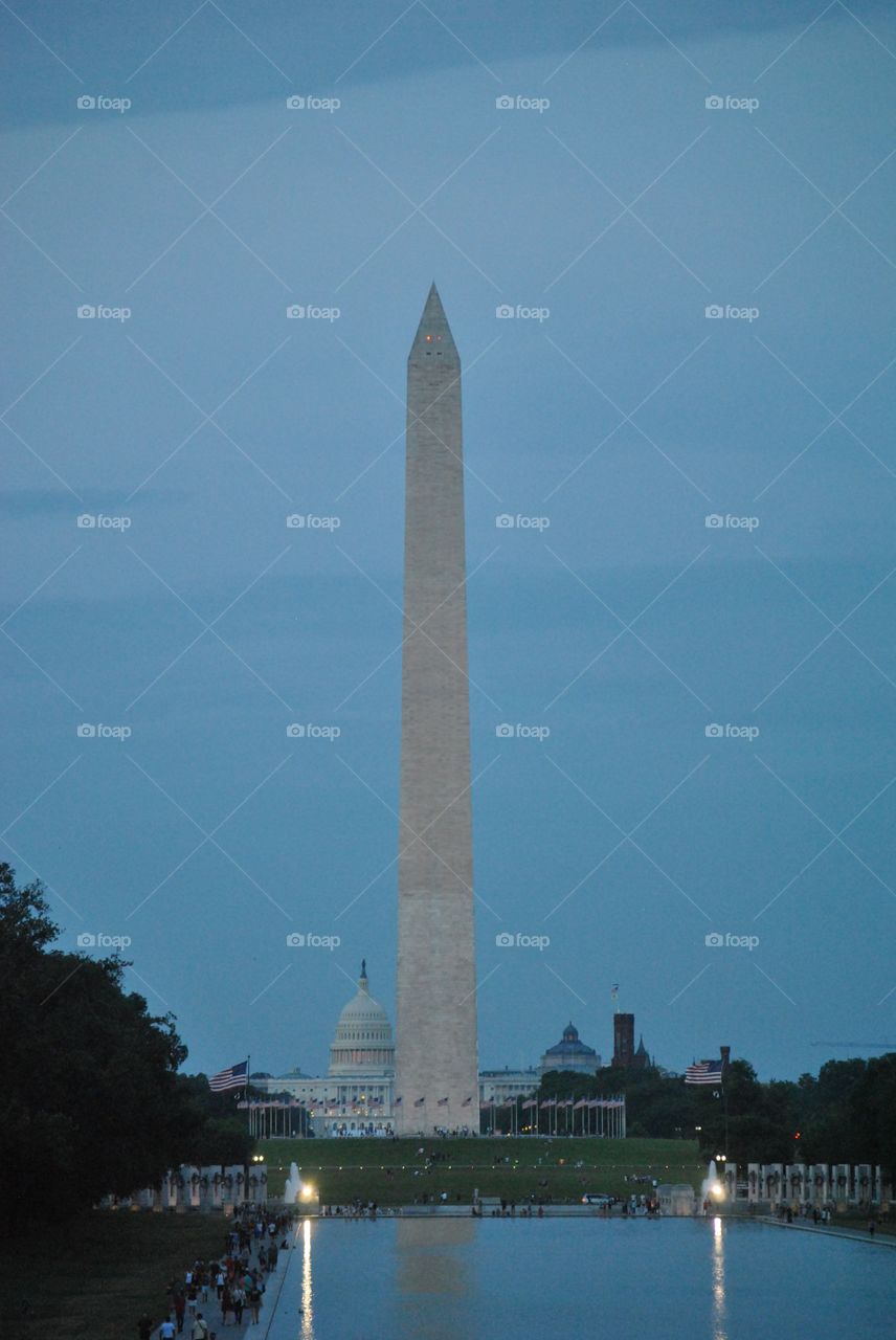 Washington Monument at Dusk