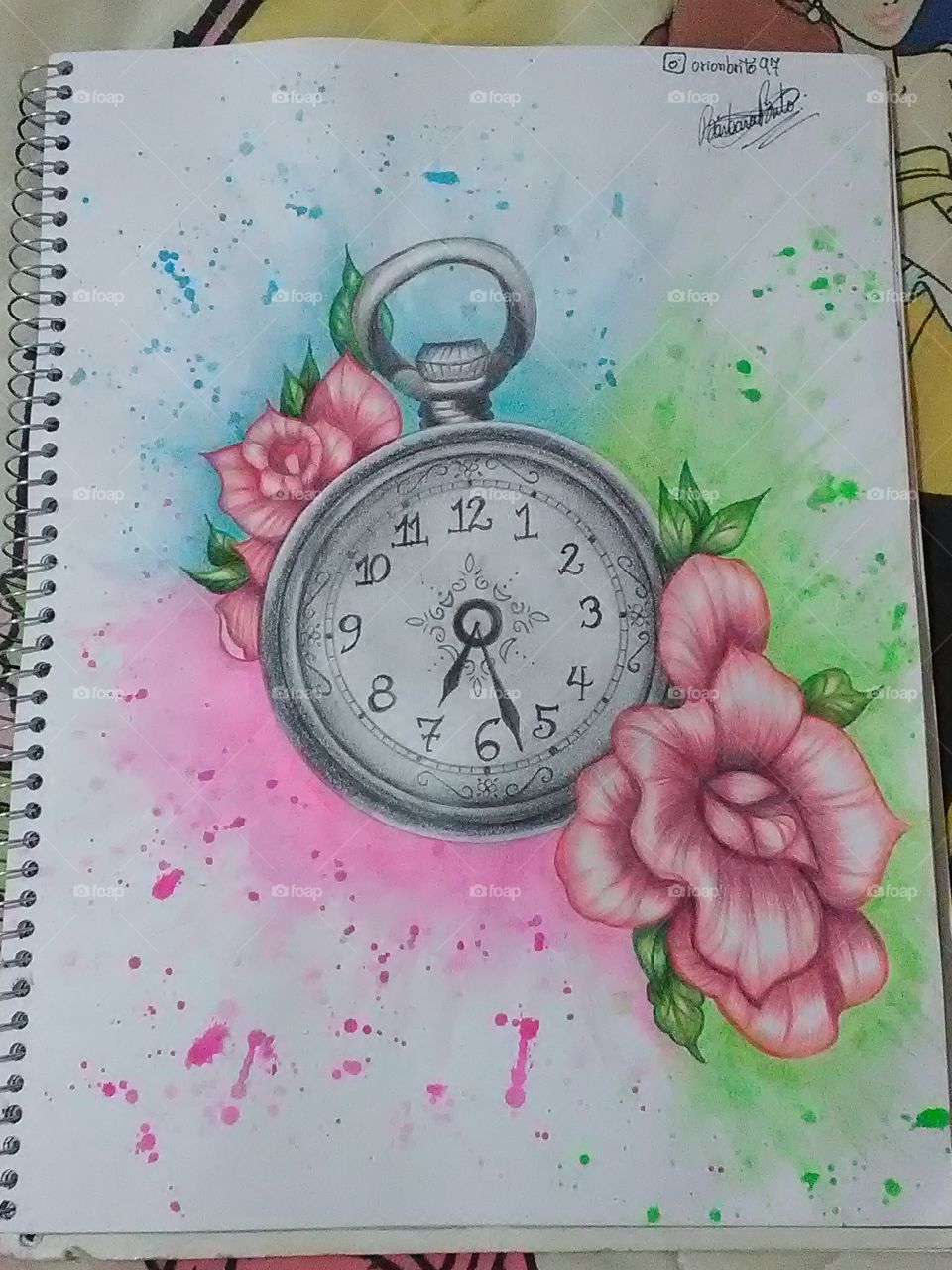Reloj del color