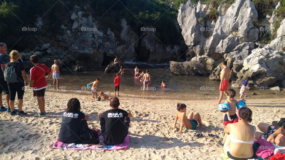 the smallest beach in the world - Playa de Gulpiyuri - Spain