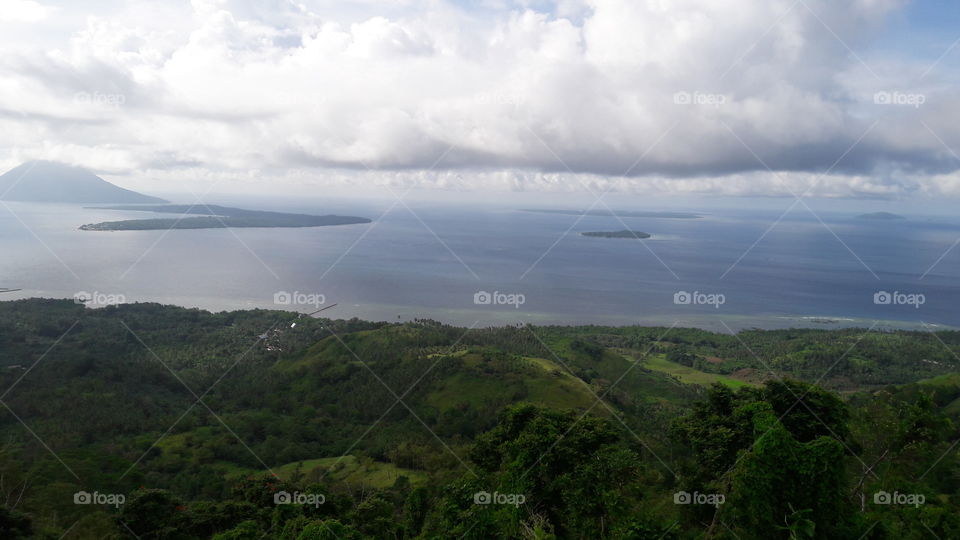 view from tumpa mountain, manado