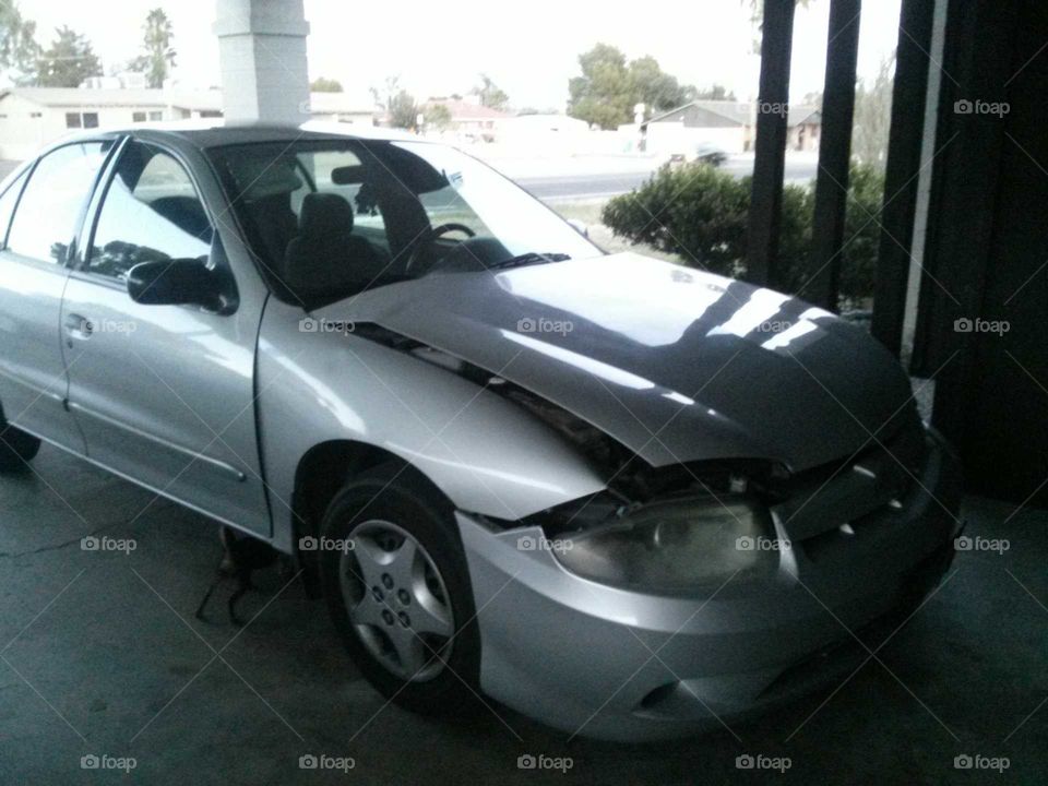 Crashed Chevy Cavalier