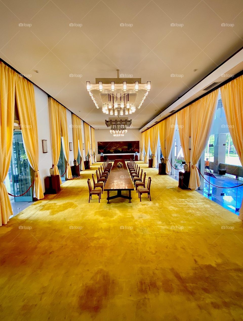 Extra fancy dining room of president ho chi min 