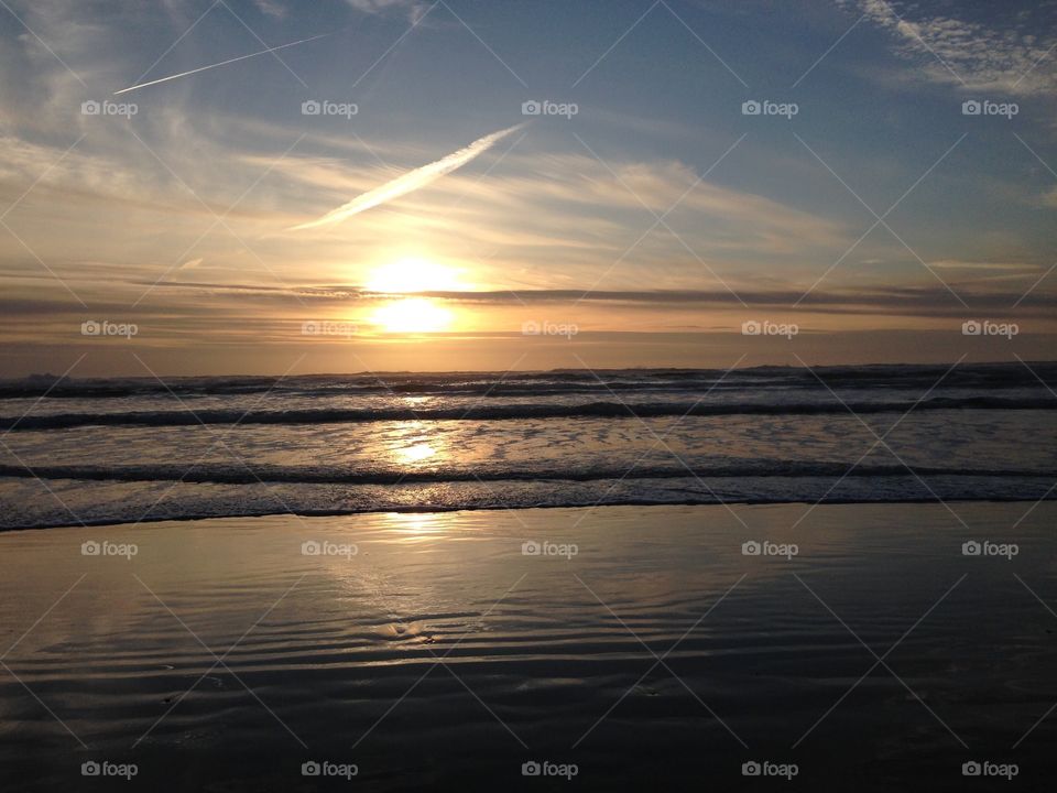 Sunset at the beach 