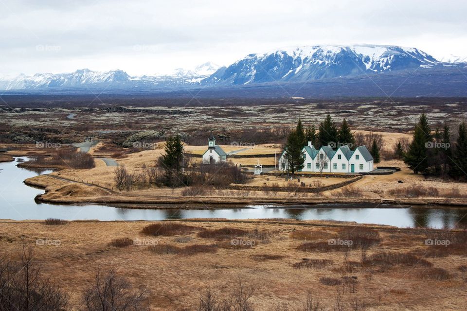 Distant view of houses