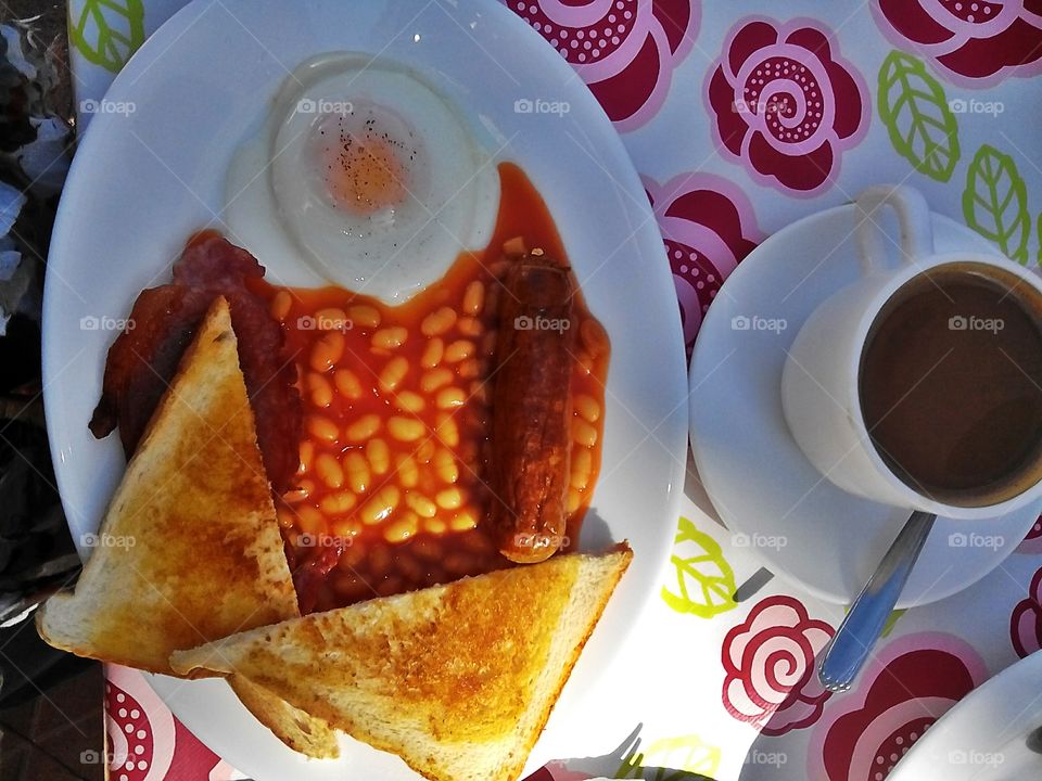 English breakfast . My yummy English breakfast 