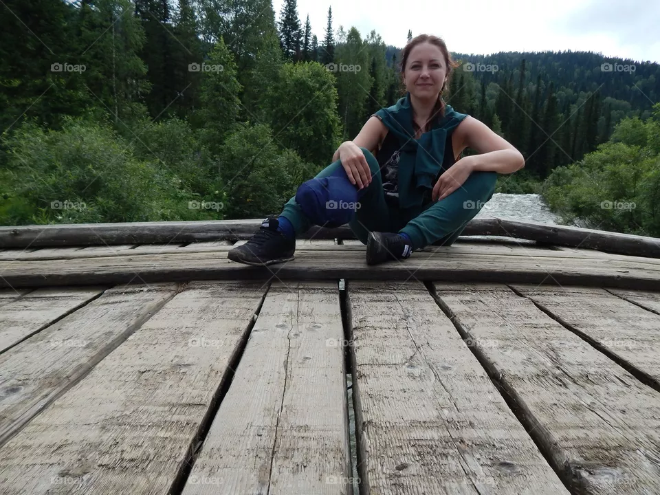 Hiking in the taiga