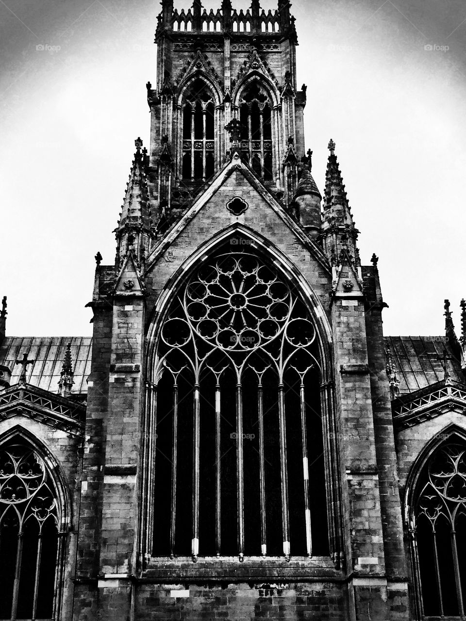 Gothic black and white church