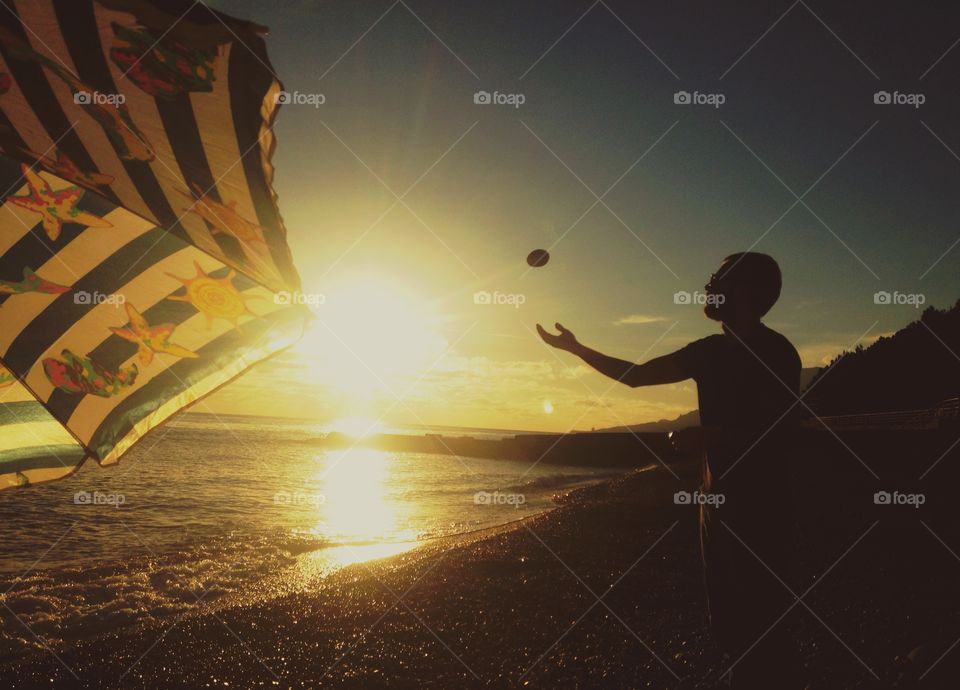 Sunset, Beach, People, Landscape, Sun