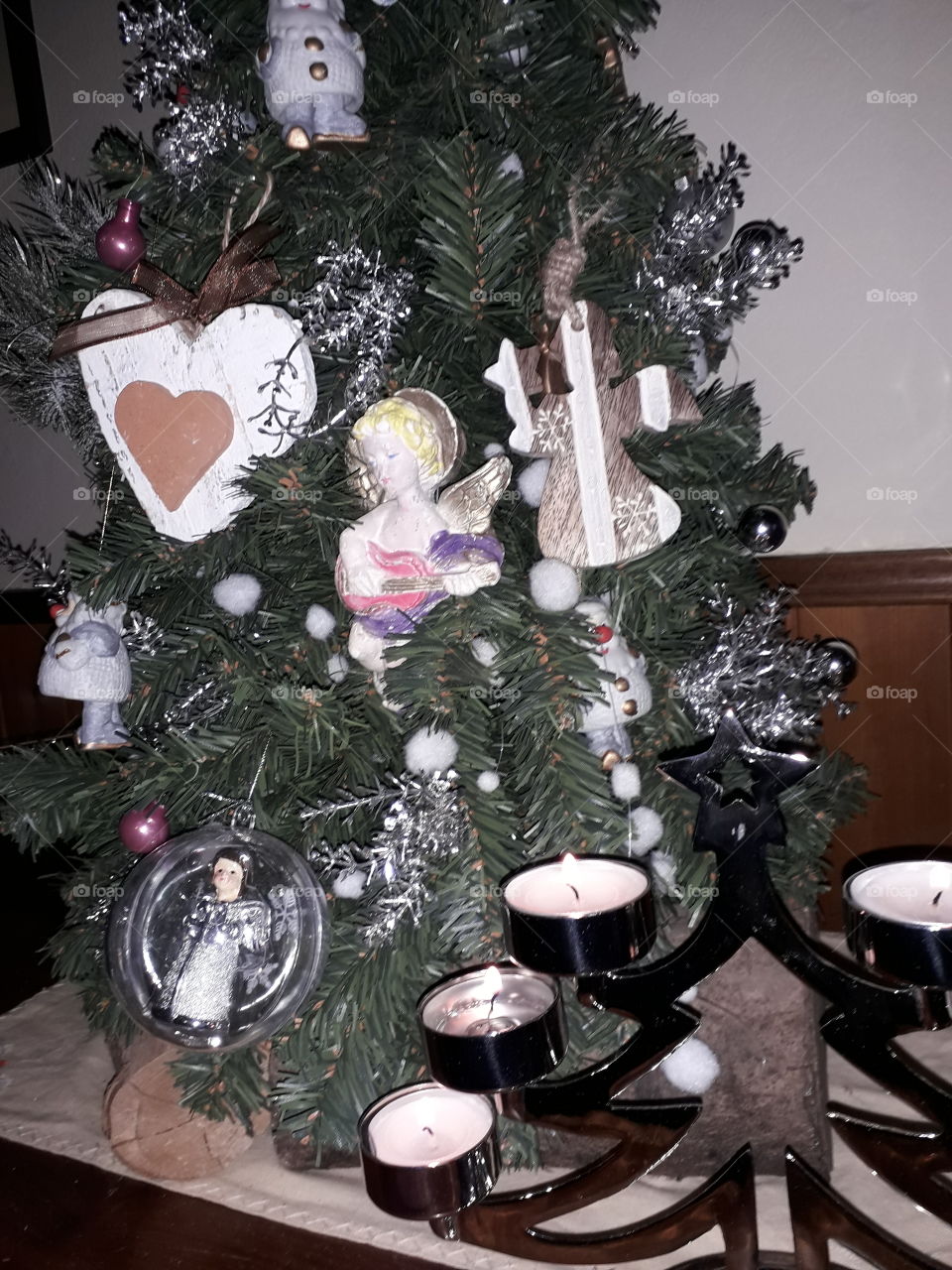 classic and modern Christmas tree