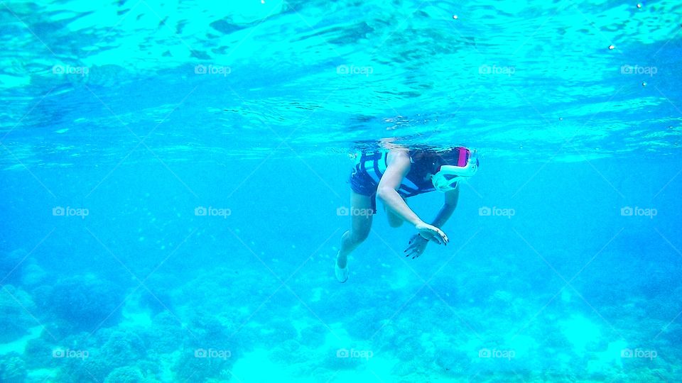 Blue snorkeling 