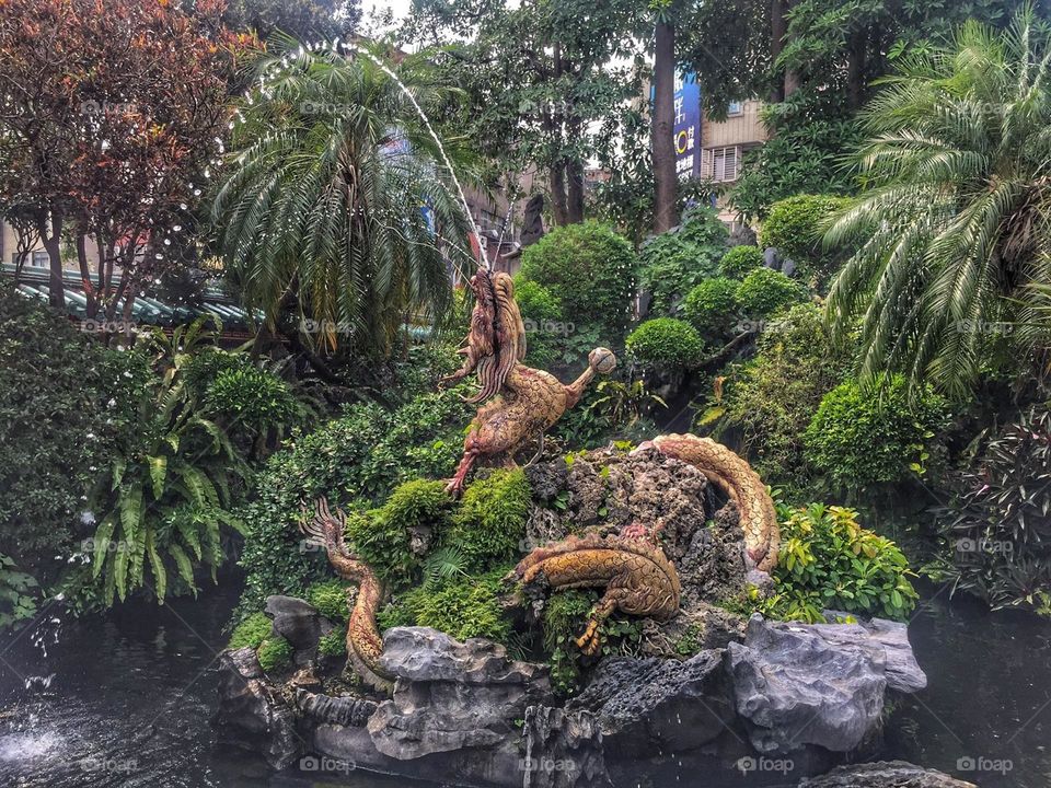 Fountain in the garden