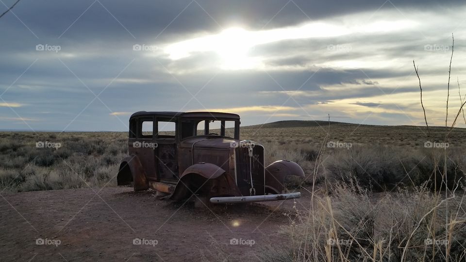 old car at Route 66