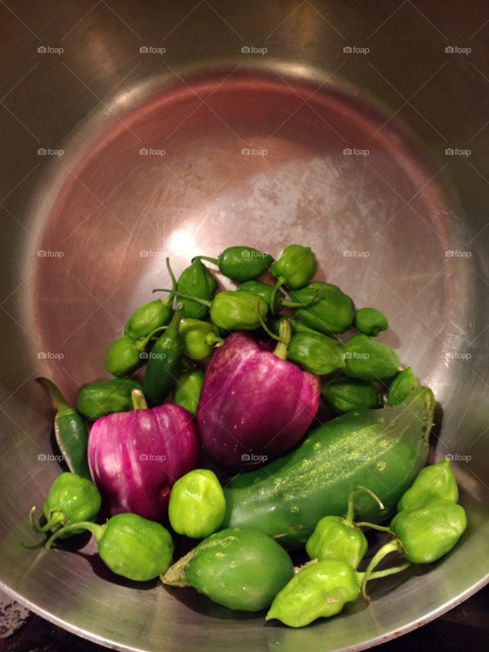 veggie mountain in a pot