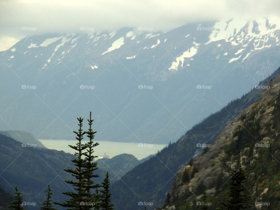 Alaska mountain beauty. Mountain and glaciers in Alaska