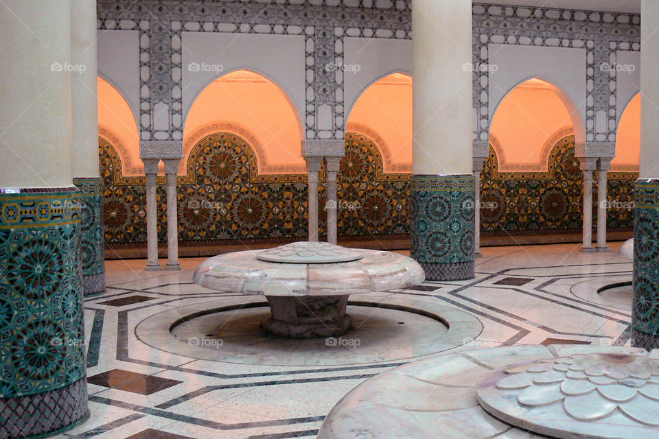 Wash basin in the Hassan II Mosque