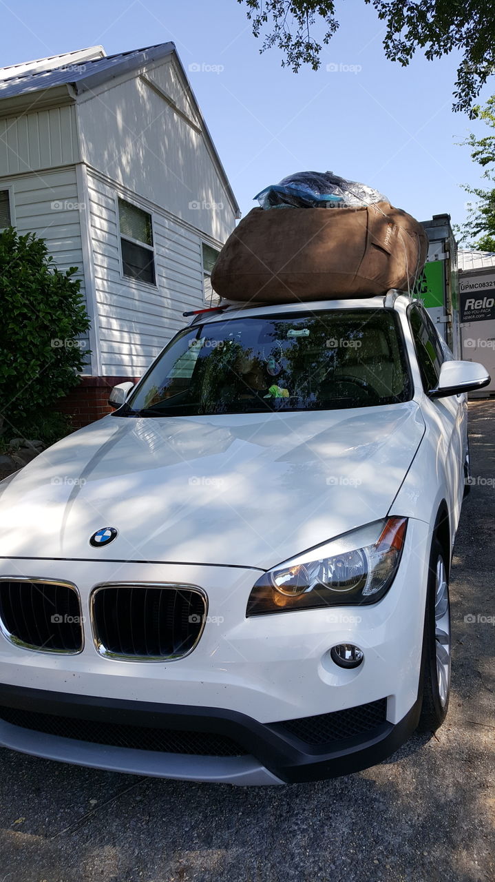 moving in a BMW with a beanbag