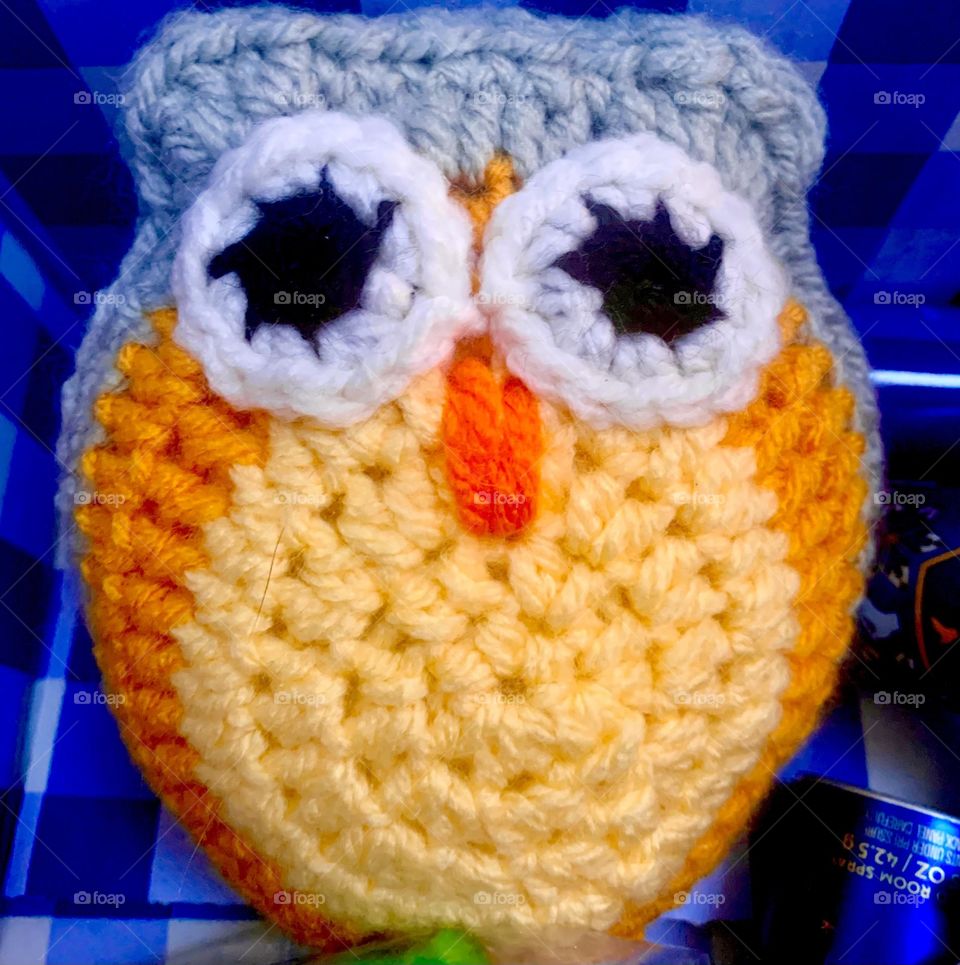 Crocheted owl