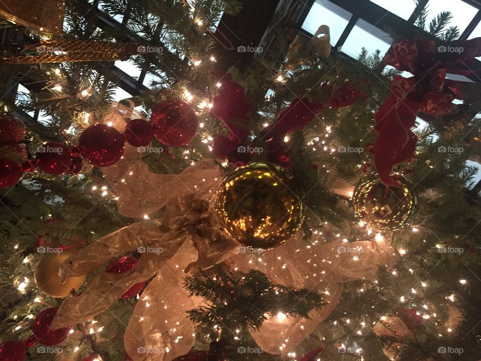 Christmas Tree Decorations at the Davenport Hotel