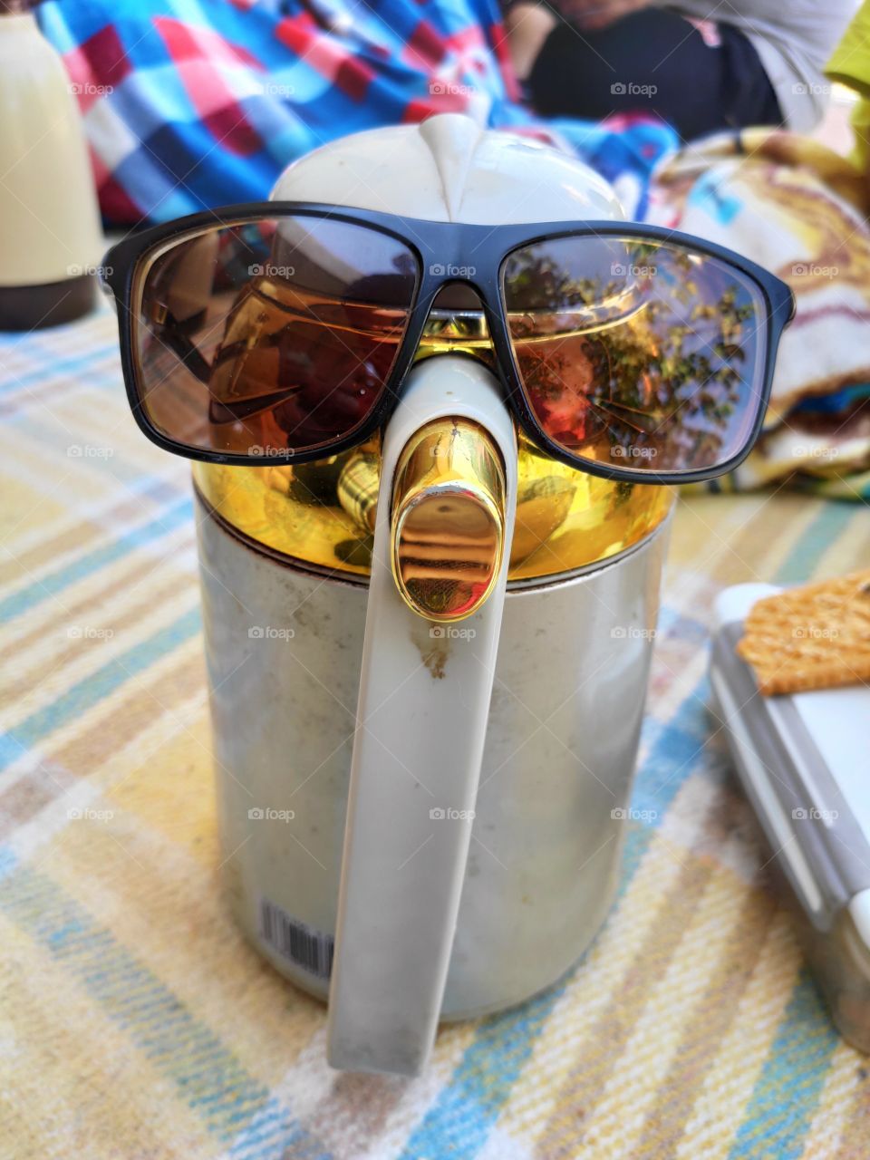 sunglasses on a flask looks like a mosquito fun