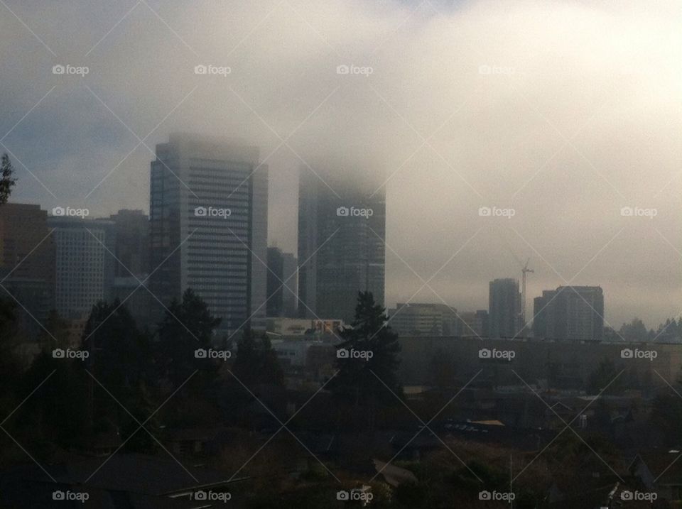 Foggy city