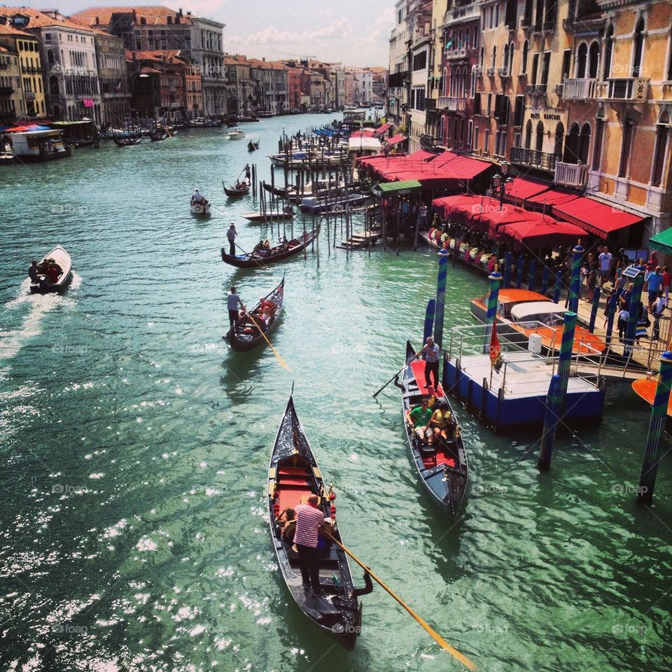 Traffic on Venice Grand canal