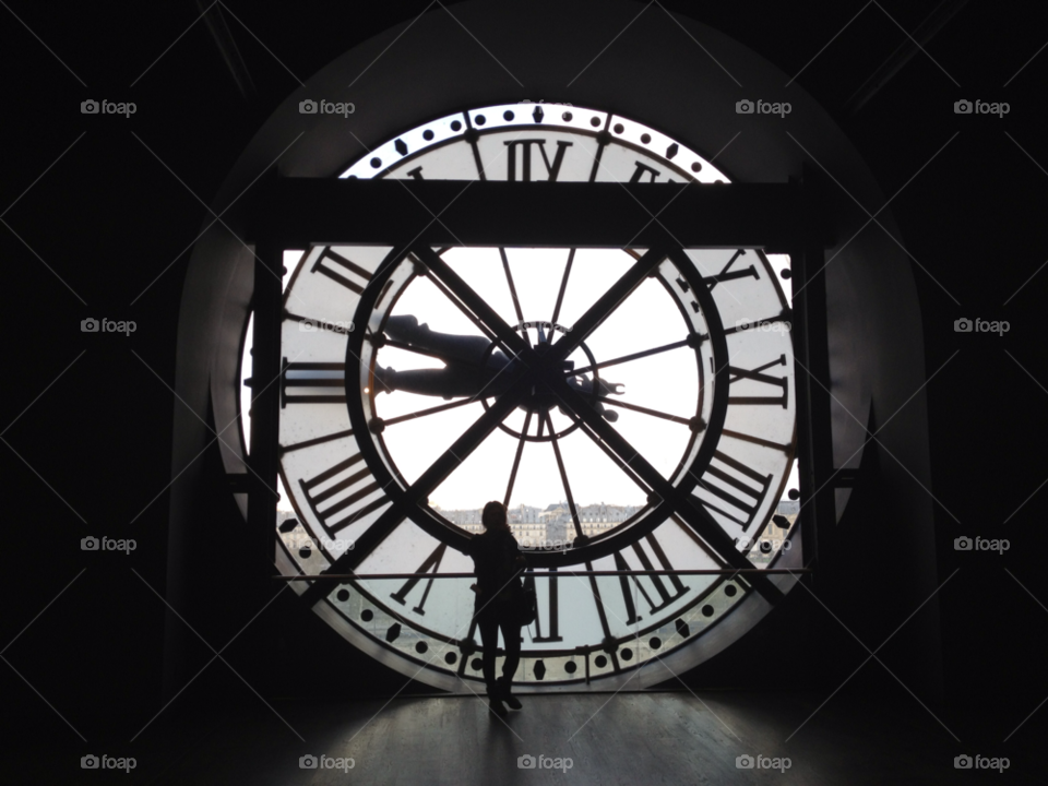 musee d orsay paris window skyline clock by Nskett