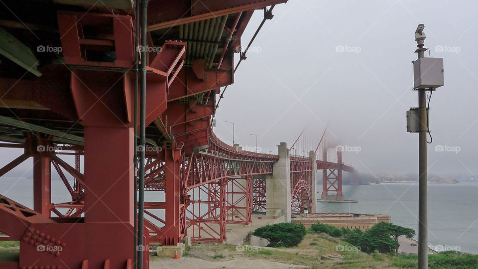 Golden Gate Bridge in fog