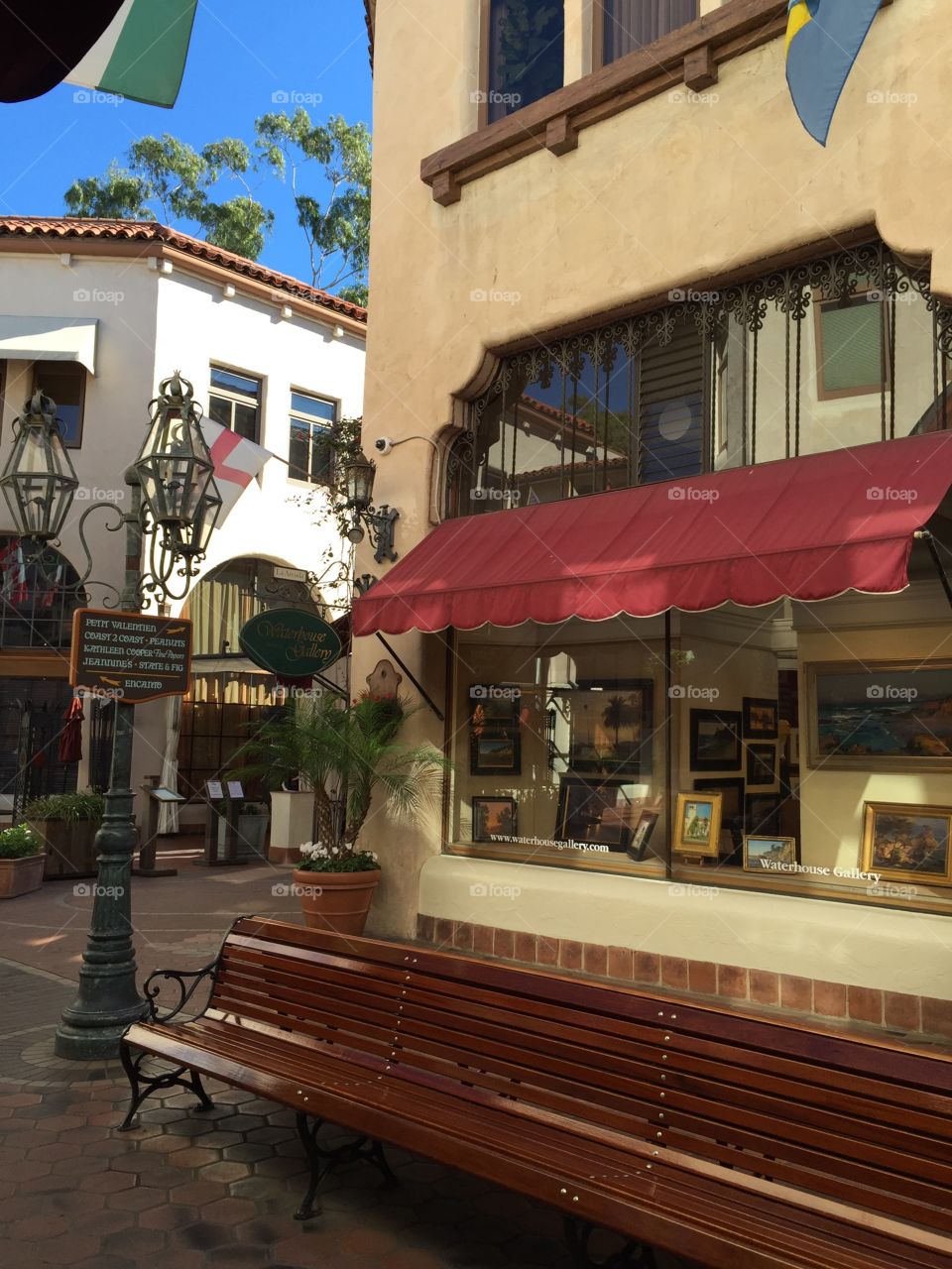 A typical courtyard in Santa Barbara California