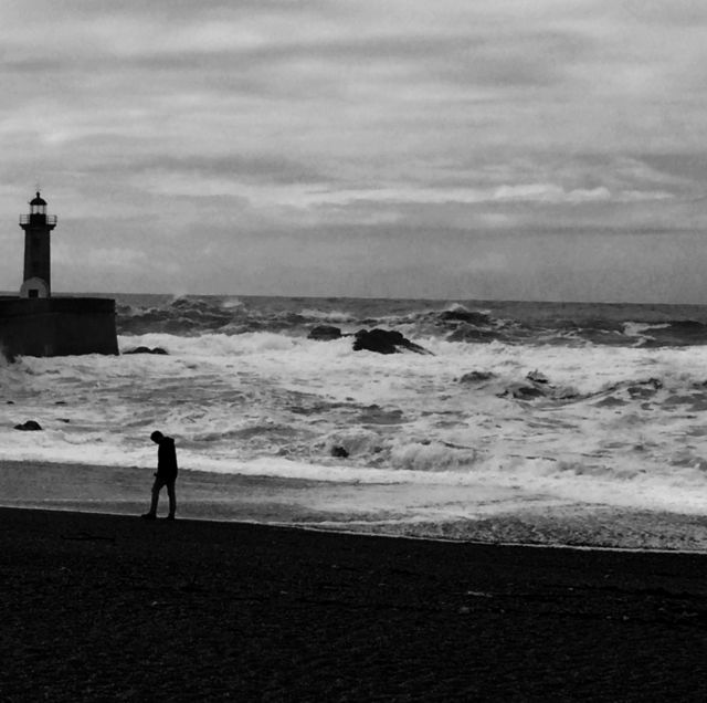 Alone on the beach