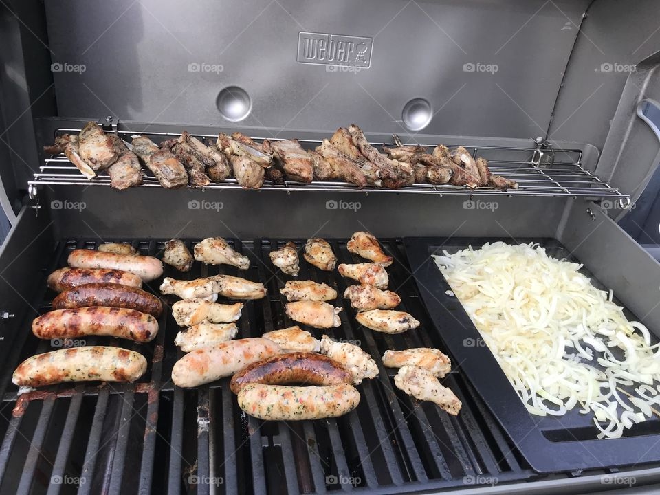 Barbecue in Christmas time - wonderful season of the year at Maidstone Melbourne Australia 