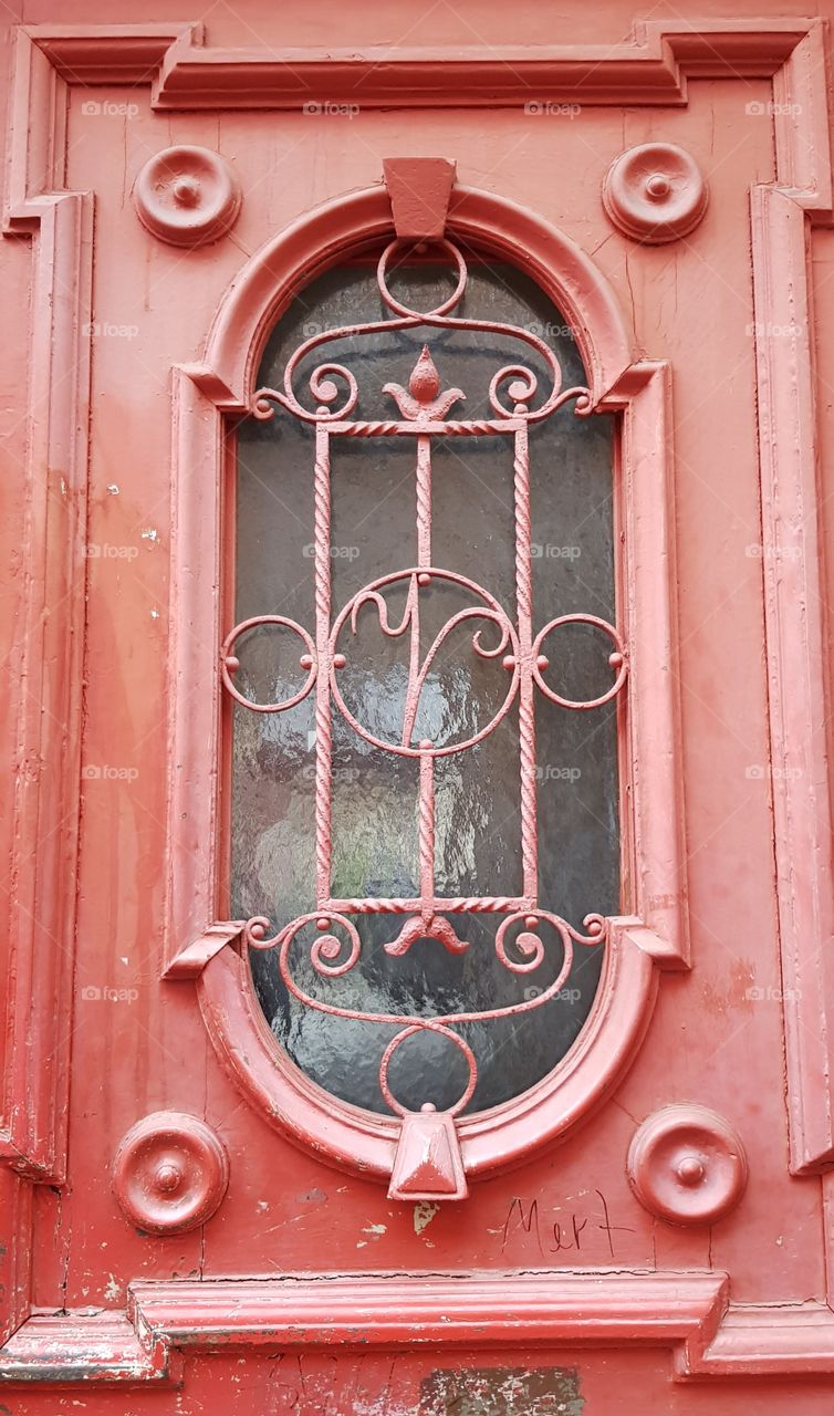 wooden door, door, red door, old wooden door,
