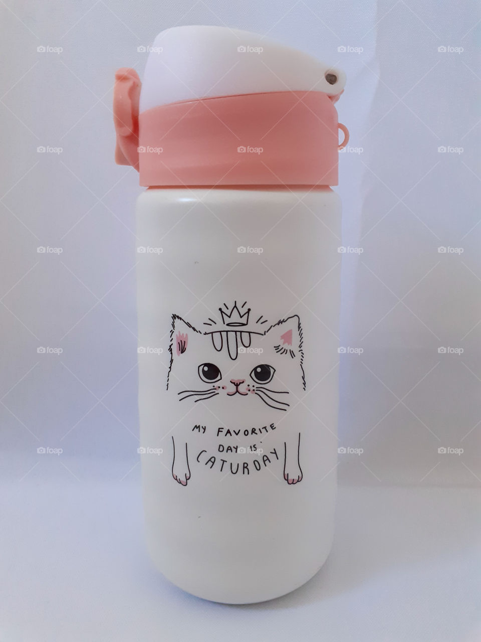garrafa gatinho fofo rosa pink