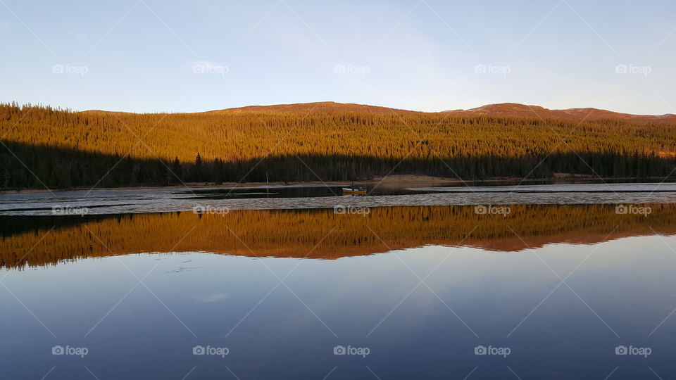 lake with forest