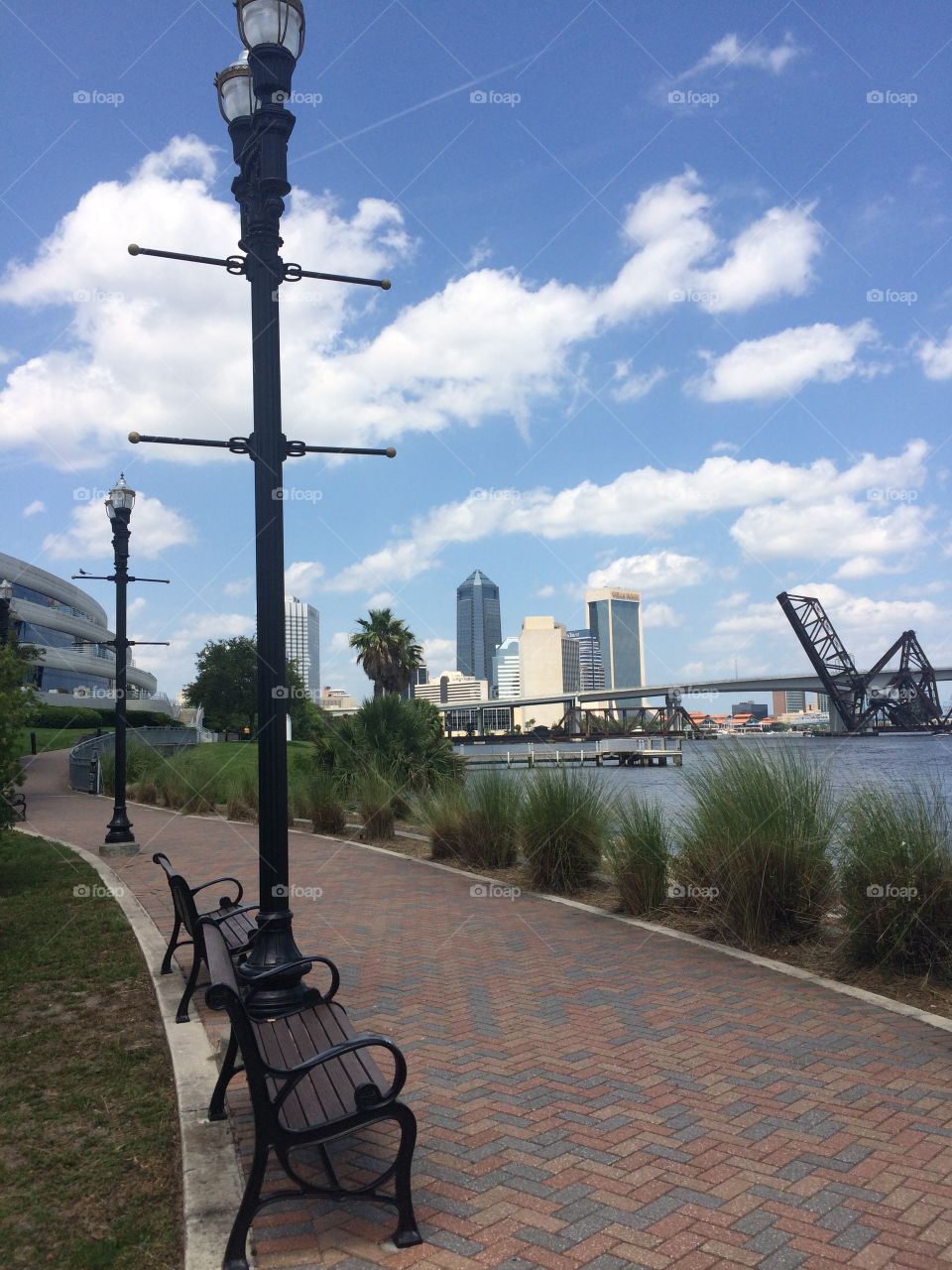 Downtown Jacksonville, Florida, from a distance.