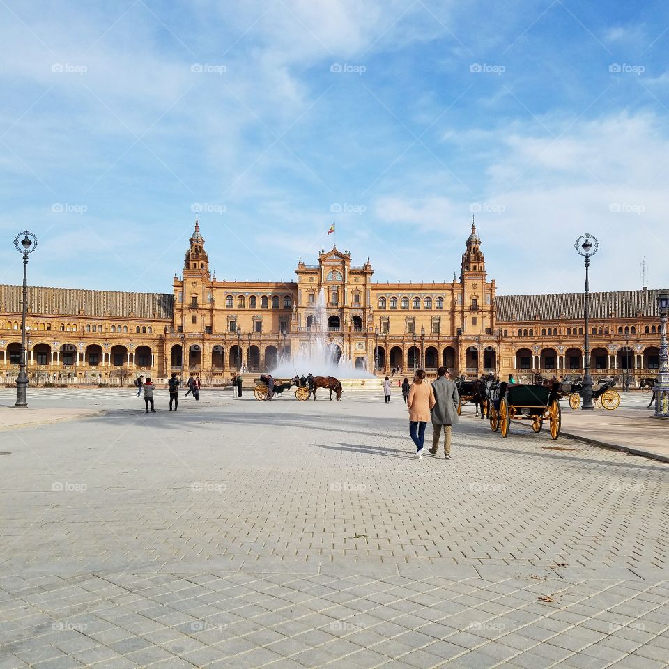 Plaza de Espana in Seville,  Spain