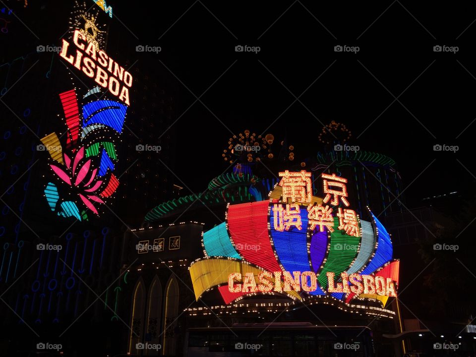 Welcome to Macau. A city full of casinos and lights