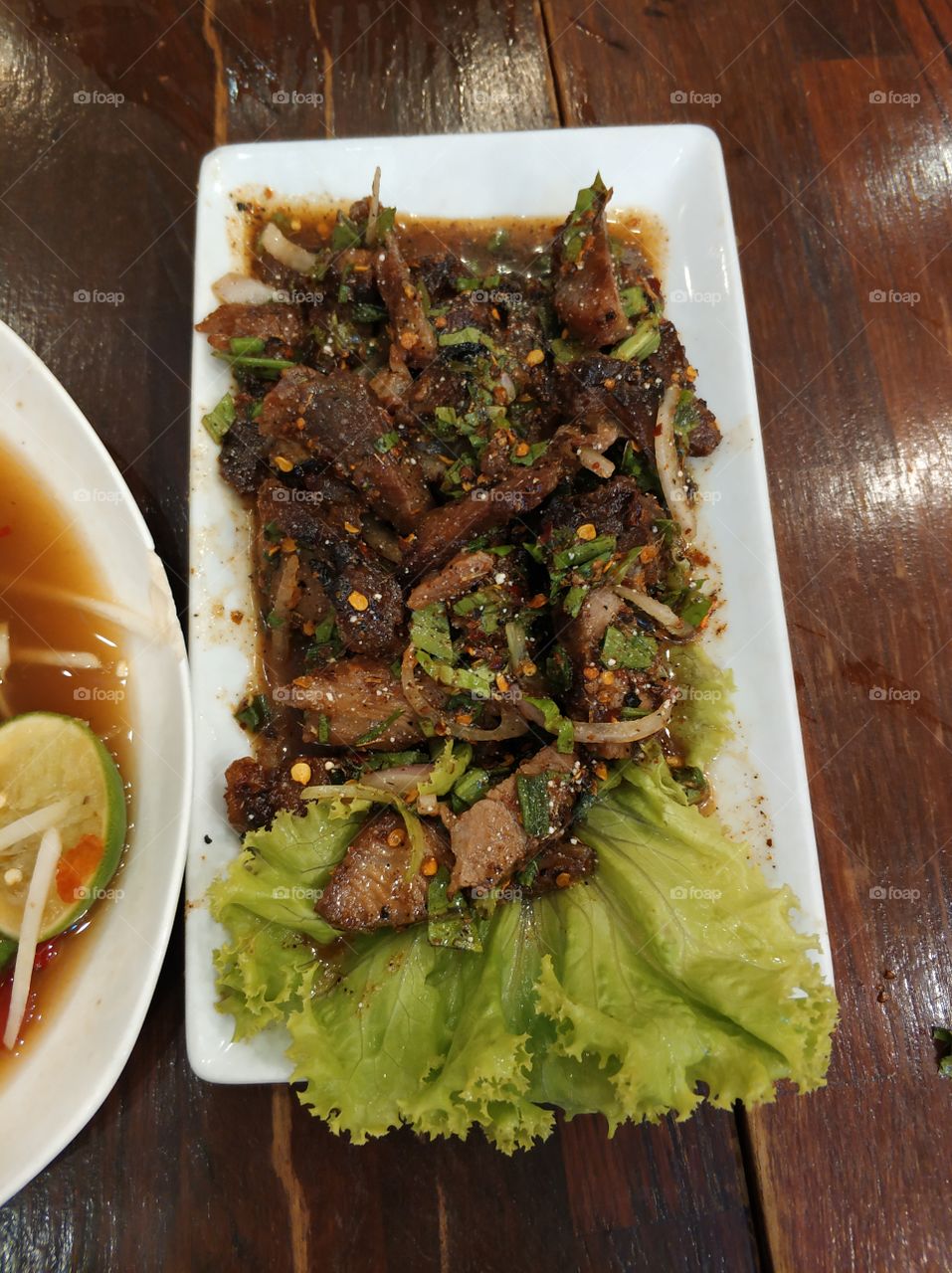 Amazing thai grilled pork neck