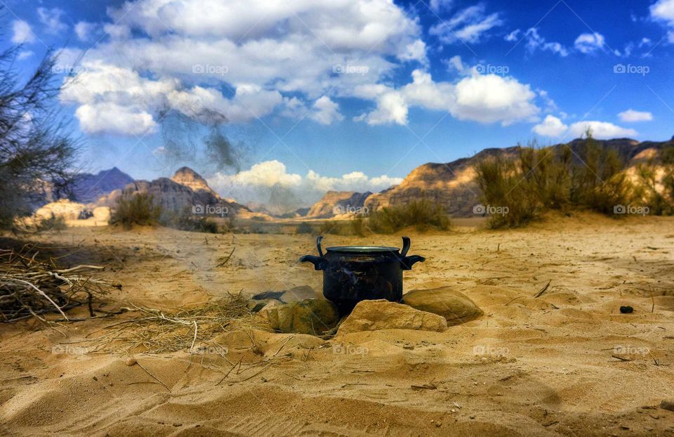 Fireplace in Wadi Rum Jordan