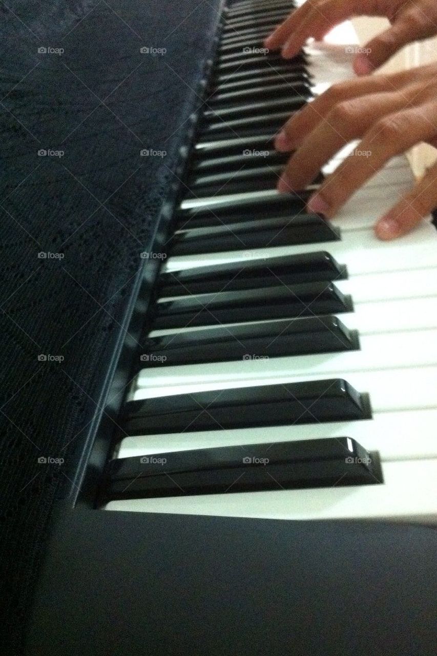 Playing piano