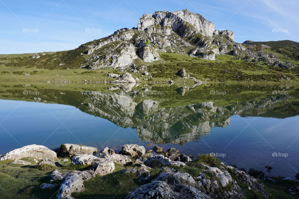 Nature#rocks#reflect#lake#sky