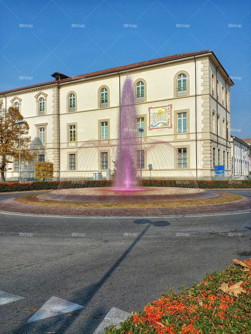 Pink Fountain & Sundial