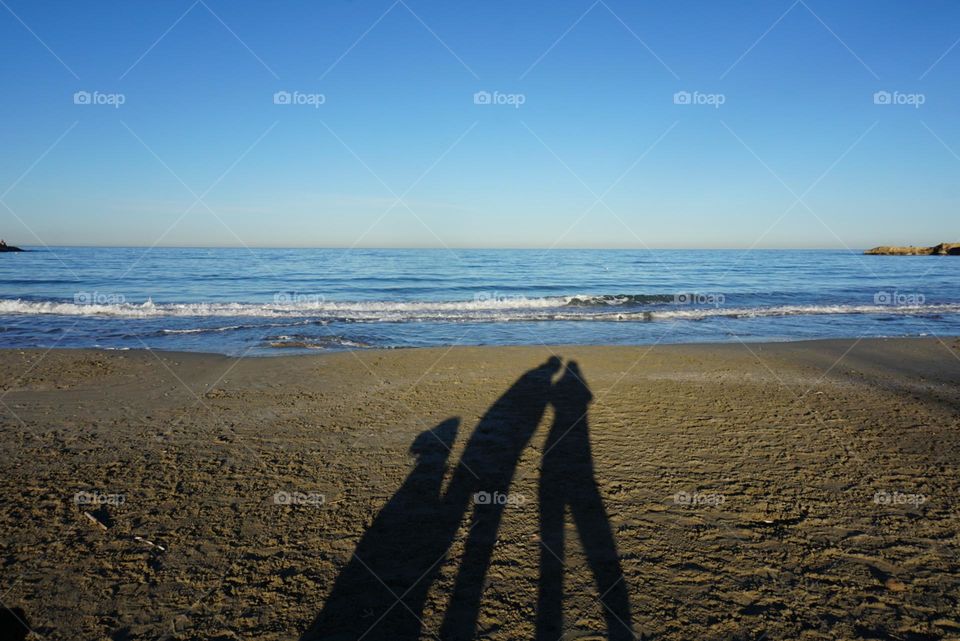 Beach#sand#sea#silhouette#shadows