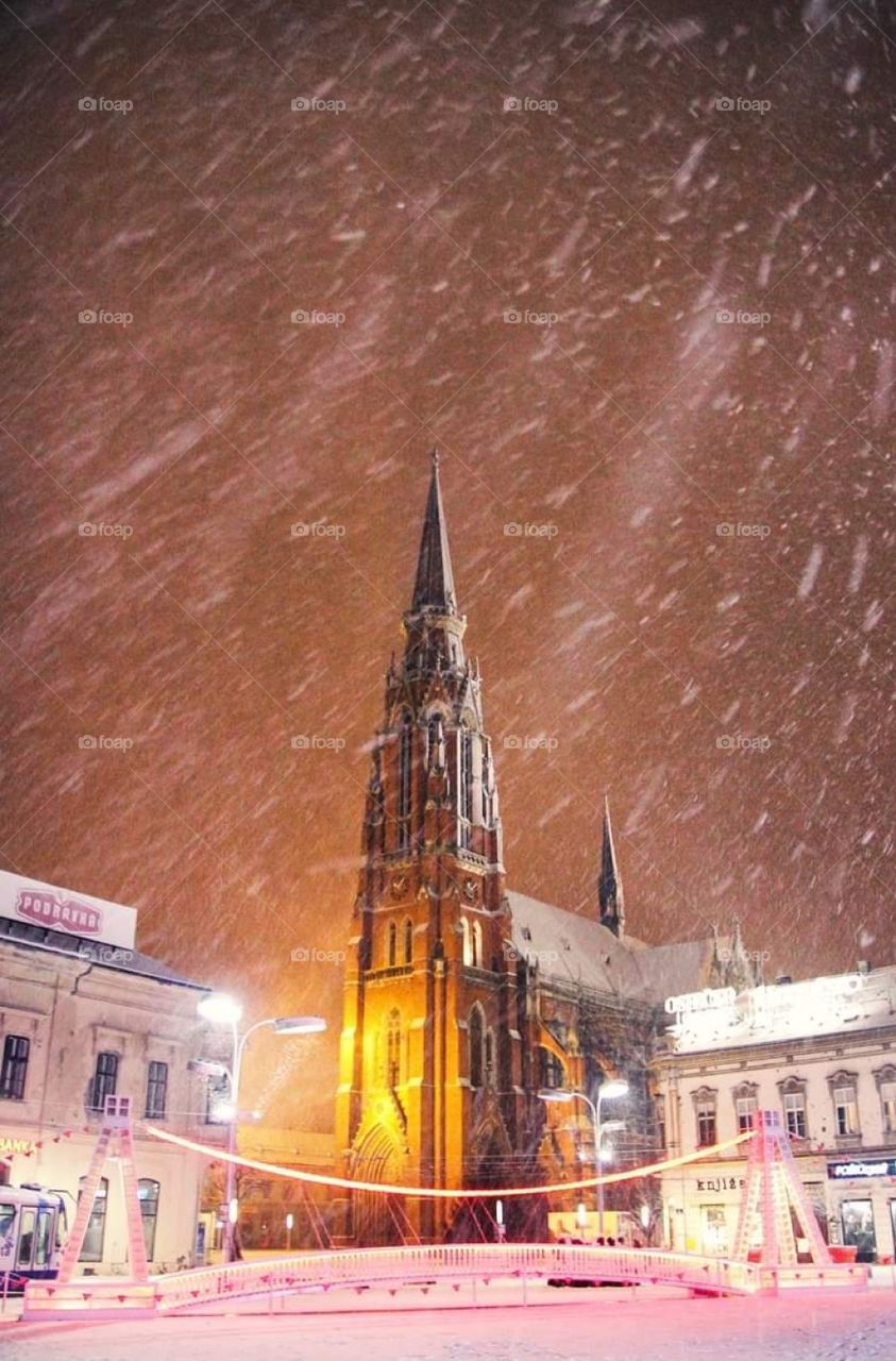 Osijek winter snow