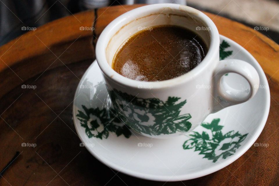 Close-up of coffee on table