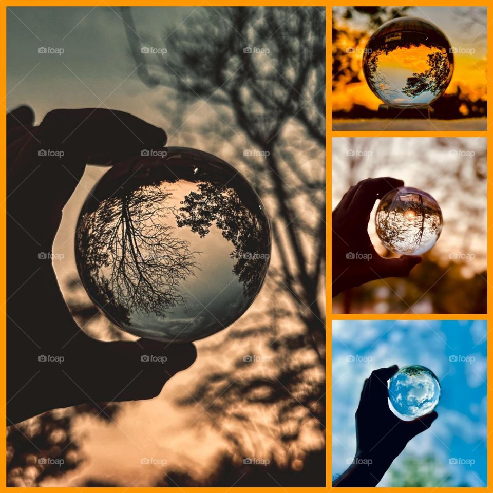 Lens ball photography- Collage art 